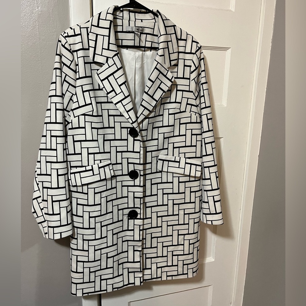 Geometric Trench Coat